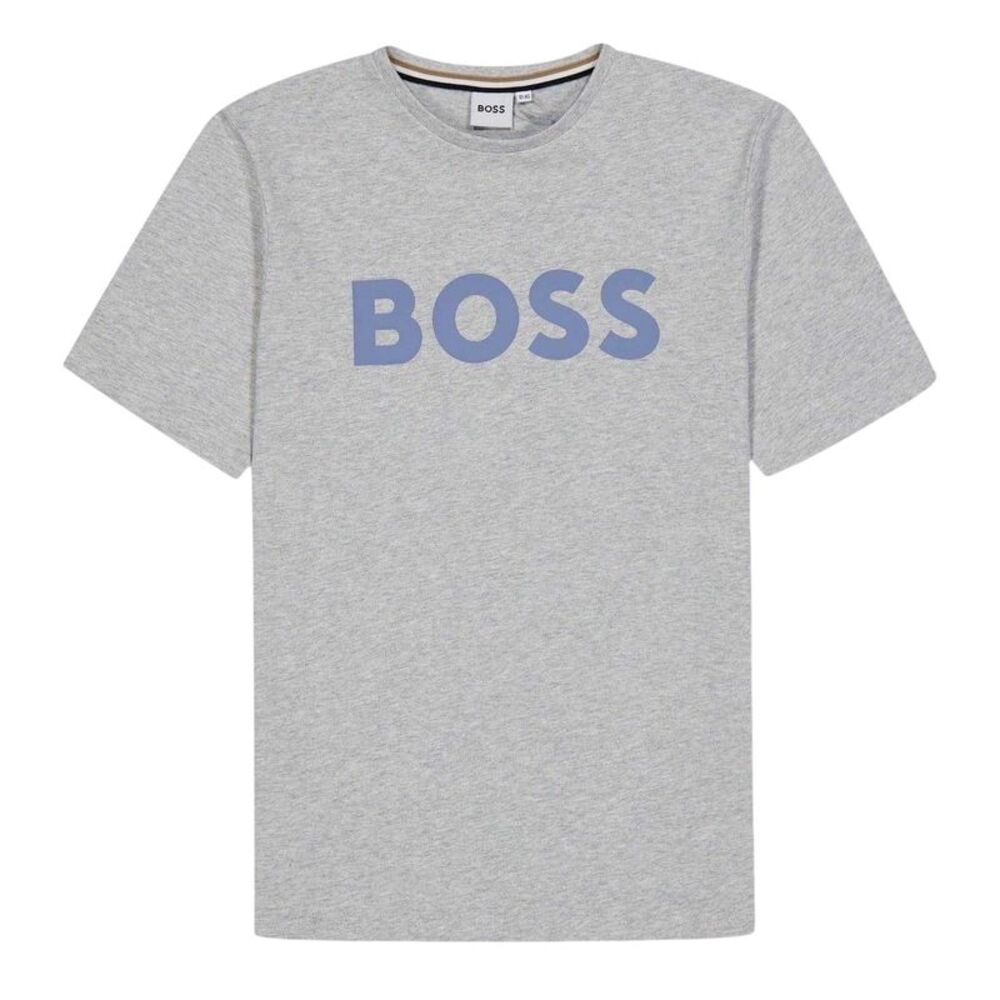 Boss Mens Logo Regular T-Shirt / Gray